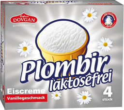 PLOMBIR eiscreme laktosefrei 4X130ml