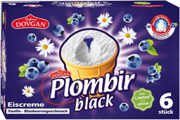 PLOMBIR eiscreme black 6X120ml