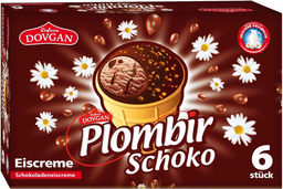 PLOMBIR eiscreme schoko 6X120ml