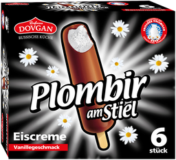 PLOMBIR eiscreme mit vanillegeschmack 6X80ml