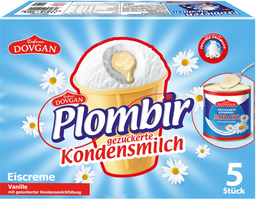 PLOMBIR Condensed Milk Ice Cream 5 pieces 600 ml