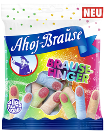 AHOJ-BRAUSE Brause-Finger Bastoncitos de caramelos efervescentes 150 g