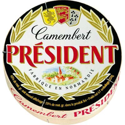 PRESIDENT Camembert de leite de vaca pasteurizado 250 g
