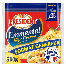 PRESIDENT Emmental ralado fundente 500 g