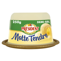 PRESIDENT Manteiga semissal la motte tendre 80% MG 250 g