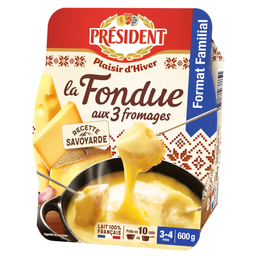 PRESIDENT Fondue de 3 quesos 600 g
