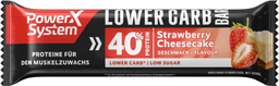 POWER SYSTEM lower carb bar strawberry cheesecake geschmack 40g