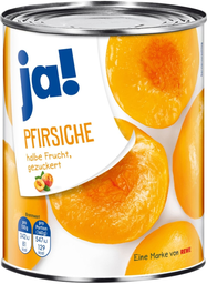 JA pfirsiche halbe frucht gezuckert 850ml