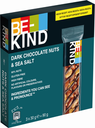 BE-KIND Dark Chocolate Nuts & Sea Salt 3x30 g