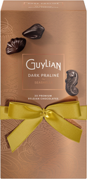 GUYLIAN christmas meeresfrüchte dark praliné geschenkbox mit schleife 225g
