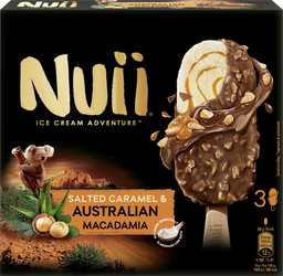 NUII salted caramel & australien macadamia 3X90ml