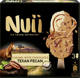NUII cream white choc & texan pecan 3X90ml