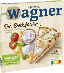 WAGNER Pizza Die Backfrische Fünf Käse 340 g
