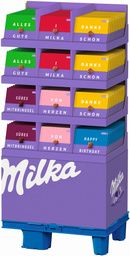 MONDELEZ Sag Es Mit Milka, expositor 192 unidades