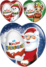 KINDER Ferrero christmas schokolade herz mit überraschung 53g, display, 144 pcs
