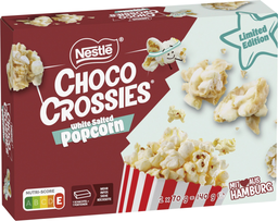CHOCO CROSSIES Nestle choco crossies white salted popcorn 140g