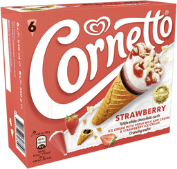 LANGNESE Multipack Cornetto Erdbeer 6 x 90 ml