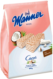 MANNER cocos schnitten waffeln mit cocoscreme 400g, 5 pcs
