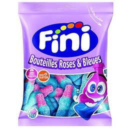 FINI Gummy candy pink and blue bottles 100 g