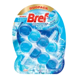 BREF Bloc WC Brilliant Gel 4en1 Fraîcheur Polaire le lot de 2 blocs