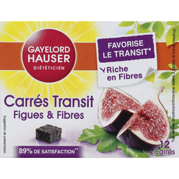 GAYELORD HAUSER Cuadrados tránsito higos y fibras 12 cuadrados 10 g