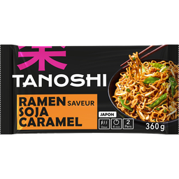 TANOSHI Ramen fideos asiáticos precocinados sabor soja caramelo 360 g