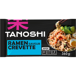 TANOSHI Ramen fideos asiáticos precocidos con gambas 360 g