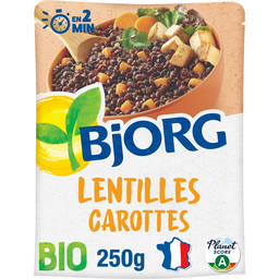 BJORG Plat Cuisiné Lentilles Carottes Fondantes BIO 250 g