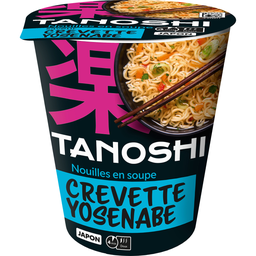 TANOSHI Cup fideos japoneses instantáneos sabor gamba yosenabe 65 g