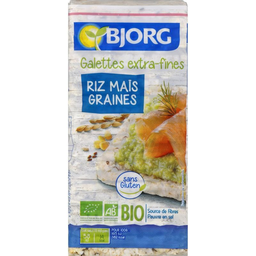 BJORG Tortitas de Arroz Maíz y Semillas Bio 130 g