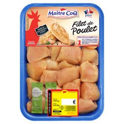 MAITRE COQ Cubes de filet de poulet jaune 450 g