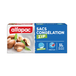 ALFAPAC Bolsas de congelación ZIP tamaño pequeño 30 bolsas