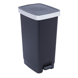 SUNDIS Balde de lixo com pedal Ring Bin em metal, unidade 40 L