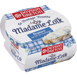 PAYSAN BRETON Fromage fouetté pasteurisé Madame Loïk sel de Guérande PAYSAN BRETON,24% de MG, 150g