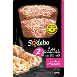 SODEBO Galette Jambon Emm 2 x 150 g