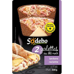 SODEBO Galette Lardons Raclette 2X150g