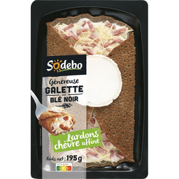 SODEBO Galette lardons chèvre affiné 195 g