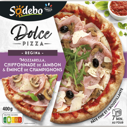 SODEBO Dolce pizza regina, mozzarella jambon & champignons la pizza 400 g