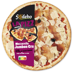 SODEBO Pizza de Mozzarella y Jamón Serrano 470 g