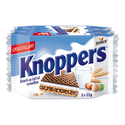 KNOPPERS Biscuits au lait et noisettes