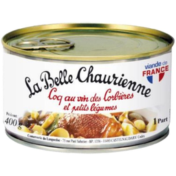 LA BELLE CHAURIENNE Coq au Vin des Corbières e seus legumes 400 g