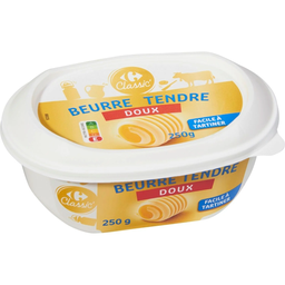CARREFOUR CLASSIC Soft unsalted butter 250 g