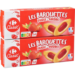 CARREFOUR CLASSIC Strawberry biscuits 2 boxes of 120 g
