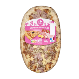 CARREFOUR CLASSIC Ham, gouda and emmental pizza 180 g