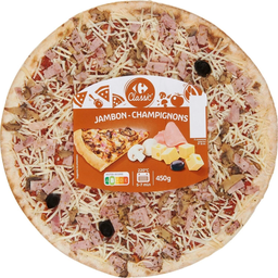 CARREFOUR CLASSIC Ham and mushroom pizza 450 g