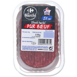 CARREFOUR LE MARCHE Pure Beef Minced Steak 5% Fat 125 g