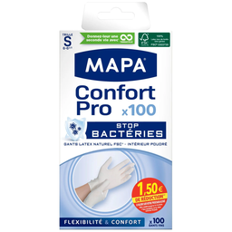 MAPA Guantes de látex talla S 6-6 1/2 caja de 100