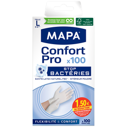 MAPA Gants flexible&confort pro latex naturel taille L x 100