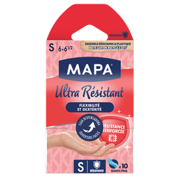 MAPA Guantes finos de látex alta resistencia talla S x 10