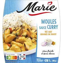 MARIE Moules sauce curry et riz aux graines de pavot 300 g